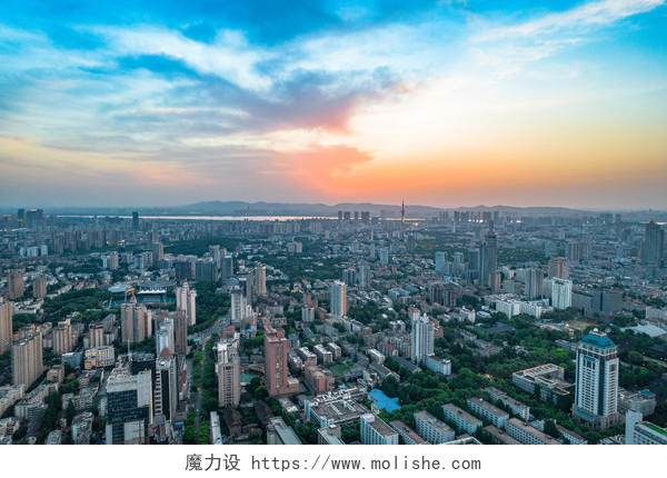 鸟瞰南京城市大景